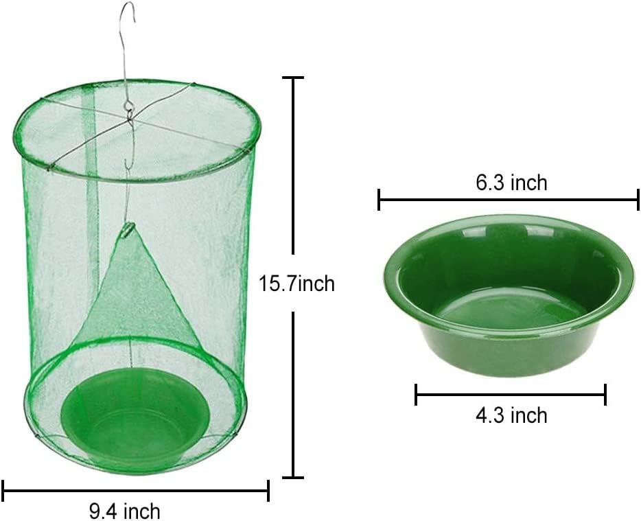 8 Pack Ranch Fly Trap, Disposable Fly Traps Outdoors, Stable Horse Fly Trap, Farm Fly Trap Catcher Killer for Farm/Orchard