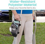 Vive Crutch Accessories Bag - Pouch for Crutches - Accessory Storage Carry Kit for Women, Men, Adults, Kids - Cup and Bottle Pocket Holder with Ergonomic Design (Gray)