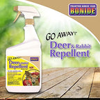 Bonide Go Away! Deer & Rabbit Repellent, 32 oz. Ready-to-Use Spray, Hot Peppers Deter Animals from Lawn & Garden