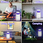 Pzqzmar Fruit Fly Trap,Indoor Insect Trap,Electric Bug Zapper Catcher for Fruit Flies,Flying Insect,Mosquito,Gnat,Moth,Mosquito Killer&Repellent Lamp for Home House,UV Light&Sticky Glue,Plug-in(White)