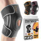 DR. BRACE ELITE Knee Brace with Side Stabilizers & Patella Gel Pads for Maximum Knee Pain Support and fast recovery for men and women-Please Check How To Size Video (Moon, X-Large)