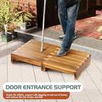 FANATU Wooden Platform Step Stool, 24.7" Step Platform for Adults & Elderly - Durable Mobility Stepping and Stair Assist Indoor & Outdoor, Heavy Duty/Non-Slip Step Stool for Handicap, Bedroom, Kitchen