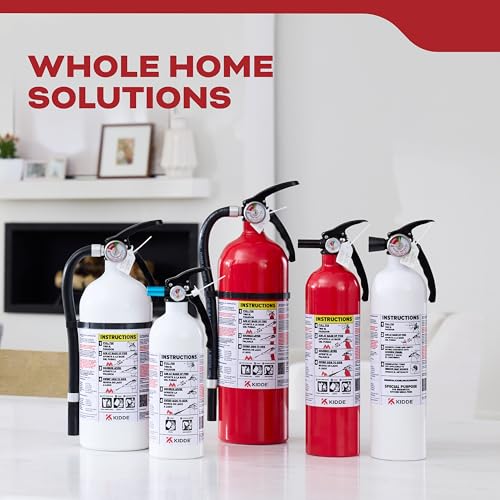 Kidde Fire Extinguisher for Home, Garage & Workshop Use, 3-A:40-B:C, 8.85 Lbs., Hose & Wall Mount (Included)