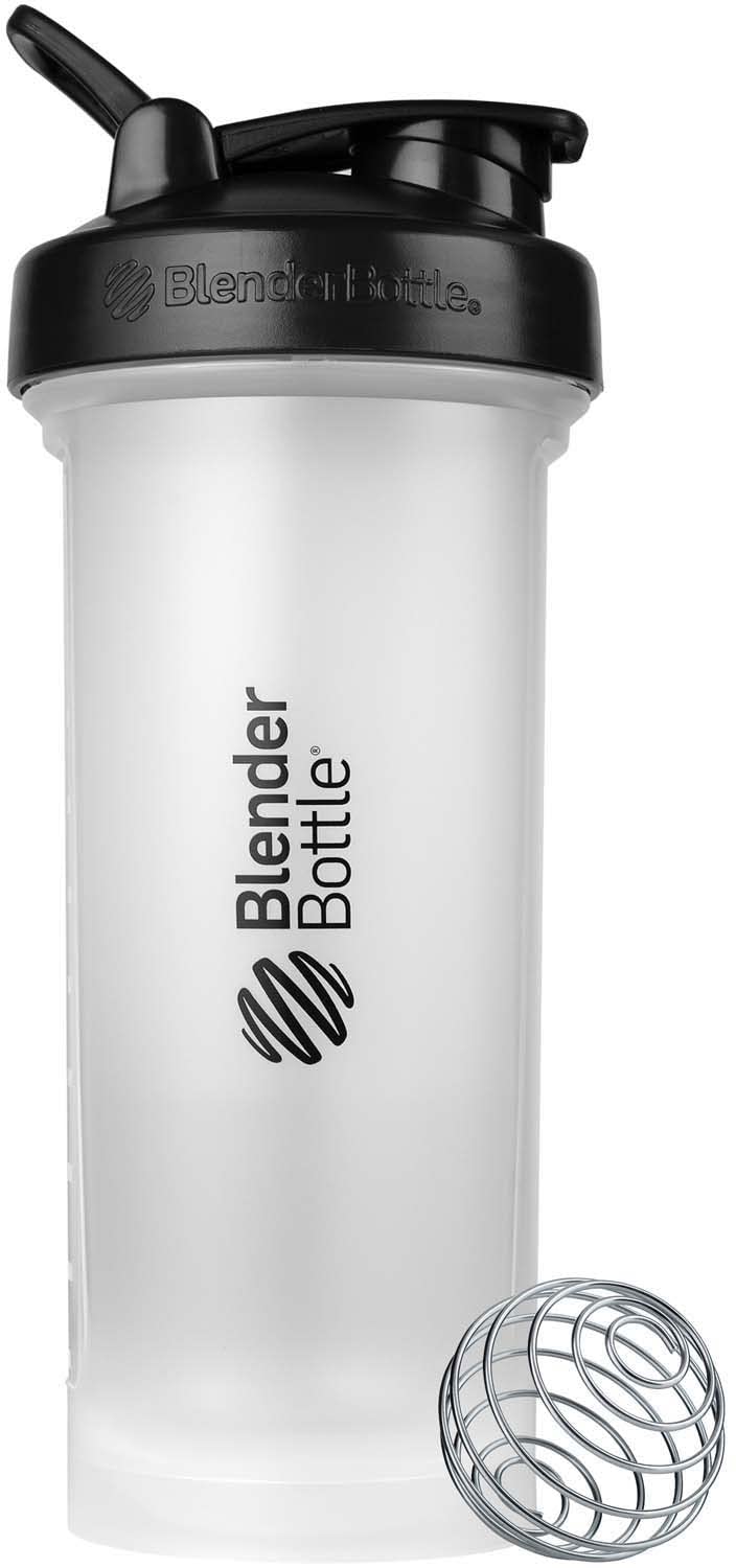 BlenderBottle Classic V2 Shaker Bottle Perfect for Protein Shakes and Pre Workout, 45-Ounce, Clear/Black