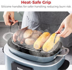 Goldlion Steam and Roast Rack Compatible with Ninja Crockpot Slow Cooker - Stainless Steel Roasting Rack with Silicone-Protected Feet & Handles - Accessories for Ninja Foodi Possiblecooker