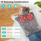 CAROMIO Massaging Heating Pad for Back Pain Relief, Neck and Shoulders Electric Heating Pads Large Size, Full Body Back Heat Pad with Auto Shut Off, 3 Heating Levels & 3 Massage Modes (Grey, 35"x24")