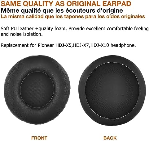 Earpad Replacement for Pioneer HDJ-X5 HDJ-X7 HDJ-X10 Headphones Ear Pad Cushion Cover Eartips Earmuff