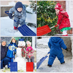 2 Pack Kids Snow Shovel, Detachable 27.5-36.5 inch Plastic Snow Shovel for Kids, Adjustable Winter Shovel Beach Shovels for Outdoor Yard Garden Activities