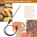 WP9755542 KitchenAid Oven Temperature Probe Sensor -Meat Thermometer Replacement for Model 9755542, Stainless Steel Food Probe Compatible with KitchenAid Ovens (Baking, Roasting, Grilling)