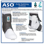 Med Spec 264014 ASO Ankle Stabilizer, Black, Medium & 264015 ASO Ankle Stabilizer, Black, Large