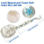 Tacobear 10Pcs Frozen Elsa Costume Dress For Girls Kids Toddler Princess Dress Up Clothes For Little Girls With Elsa Accessories Gloves Crown Wands Wig Necklace For 3T Kids Christmas Birthday Party