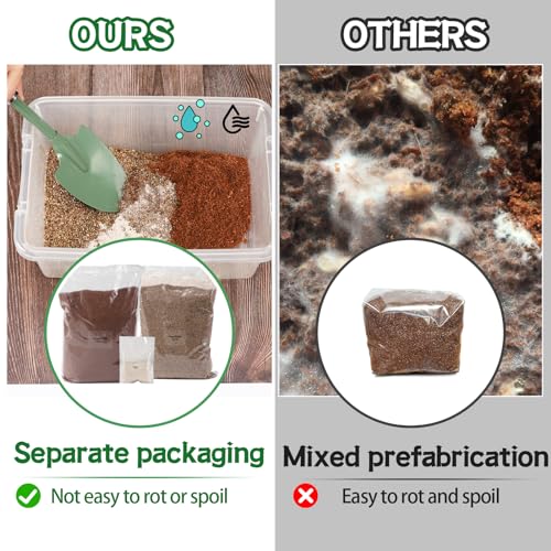 Mushroom Substrate - Dry 1.1lbs Coco Coir & 1.1lbs Vermiculite & 0.22lb Gypsum, CVG Mix Kit for Mushroom Growing, Produces 10 Pounds of Premium Substrate Manure