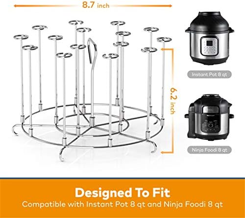 Goldlion Skewer Stand Compatible with Instant Pot 8 Quart Air Fryer and Ninja Foodi 8 Quart Accessories for Kabobs