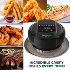Sousvide Art 7-in-1 Instant Pot Air Fryer Lid 8 qt, Instant Pot Pressure Cooker Attachment - Fryer Lid - Instapot Accessory - Air Fryer Accessories Combo with Basket, Rack, Mat, Tongs, Cookbook