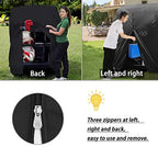10L0L Universal 2-4 Passenger Golf Cart Cover for EZGO, Club Car and Yamaha, Waterproof Sunproof and Durable, Black