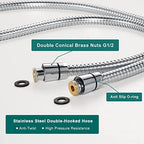 RV Shower Head with Hose, High Pressure 5 Mode Shower head Replacement, Shower Head for RV/Campers, Travel Trailer, Motorhome for Water Saving, Handheld Shower Head Holder and Hose, On Off Switch