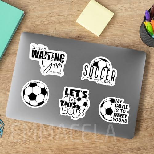 (3PCS) Livin' That Soccer Mom Life Sticker, Soccer Mom Stickers, Soccer Mom Decals, Soccer Stickers for Soccer Team – Waterproof Vinyl Decal for Phones Tumblers Water Bottles, 3 x 2.8 Inch