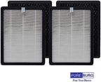 PUREBURG CAP-500FPK Replacement Filter Compatible with Cuisinart CAP-500 Air Purifier,2-Pack(4 Filters) H13 HEPA 3-Stage Filtration Activated Carbon 2-in-1