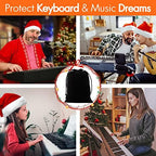 76 Keys Piano Keyboard Cover, Stretchy Music Dirt Proof Electronic Keyboard Cover With Durable Elastic & Cord Lock Must Have Piano Accessories, Black