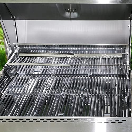 Uniflasy Universal Grill Warming Rack 19.7''- 32.3'', Top Grill Rack for Grill,fits Nexgrill,Dynaglo,Cuisinart, Monument 4/5 Burner Grill,Stainless Steel Upper Rack for Nexgrill Gas Grill Replacements