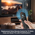 Replacement Voice TV Remote for Amazon Fire Smart Stick 4K Max, 4K, Cube, for Insignia, Toshiba, Pioneer Smart TV, for Firestick (Lite, 2nd Gen, 3rd Gen)