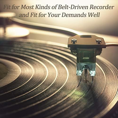 10 Pieces Turntable Belt Different Specifications Machine Recorder Rubber Belt for Repair Replacement Maintenance Most Kinds of Belt-Driven Turntables, 5 Sizes