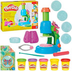 Play-Doh Light & Look Microscope for Kids 3 Years & Up, Electronic Preschool Toys for Girls & Boys, 9 Accessories & 5 Colors