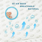 Bath Pillow for Tub, Bathtub Spa Pillow with Neck Head Back Support, Bath Cushion 5D Air Mesh Breathable Bath Pillow for Hot Tub with 6 Strong Suction Cups,Bath Tub Accessories Luxurious, White
