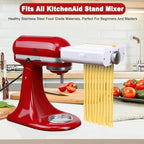 RETHONE Pasta Maker Attachment for KitchenAid Stand Mixers -3 in 1 Set Pasta Attachments includes Pasta Roller, Spaghetti Fettuccine Cutter, Pasta Machine Attachment Accessories for KitchenAid