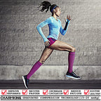 CHARMKING Compression Socks for Women & Men (8 Pairs) 15-20 mmHg Graduated Copper Support Socks are Best for Pregnant, Nurses - Boost Performance, Circulation, Knee High & Wide Calf (S/M, Multi 41)