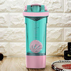 Artoid Mode Inspirational Fitness Workout Sports Protein Shaker Bottle 24-Ounce, Dual Mixing Technology with Shaker Balls & Mixing Grids Included, Twist and Lock Protein Box Storage Included