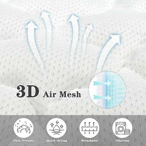 Full Body Bath Pillow, Spa Bath Pillows for Tub Neck and Back Support, Luxury Bath Tub Pillow with Laundry Bag, Bathtub Accessories for Women Relaxing