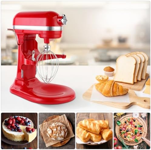 6 Wire Whisk Attachments Compatible with KitchenAid 5-6Quart Mixer, Bowl Lift Stand Mixer Accessories, 6-Quart Stainless Steel Whisk, Egg Cream, Cake Mayonnaise, For Multiple Models