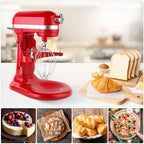 6 Wire Whisk Attachments Compatible with KitchenAid 5-6Quart Mixer, Bowl Lift Stand Mixer Accessories, 6-Quart Stainless Steel Whisk, Egg Cream, Cake Mayonnaise, For Multiple Models