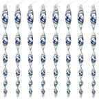 Large 15-Inch Bird Repellent Reflective Scare Rods - Ornamental Spinner Deterrent Control Device - Keeps Woodpeckers and Birds Away - Bonus Replacement String Included - (8 Pack)