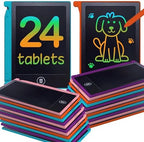 Party Favor Mini LCD Writing Tablet for Kids, 24 Pack – 4.5 Inch Mini Drawing Board. Fun and Educational for Kids That Sketch and Doodle. Perfect Goodie Bag and Gift Bag Filler, School Prize Or Gift