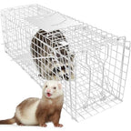 Live Animal Trap for Possum, Groundhog,Gopher,Beaver,Folding Raccoon Trap,Humane Live Animal Cage, Humane Small Animal Trap 32 X 12 X 12.5Inch Animal Trap,Catch & Release,Easy Installation and Use