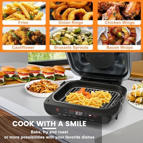 Air Fryer Rack for Ninja Foodi FG551 Smart XL Indoor Grill with Air Fry, 11.6''*7.6'' Stainless Steel Air Fryer Accessories Roasting Steamer Grill Racks Baking Tray，Dishwasher safe