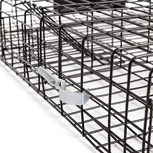 Rugged Ranch Squirrelinator 2 Door Small Metal Wire Pest Control Animal Cage Trap for Live Chipmunk, Squirrel, Rat, Mouse, and Rodent, Black