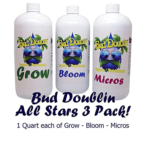 Bud Doublin Grower's 3 Pack- Grow, Bloom & Micros (1 Quart Each, 3 Pack)