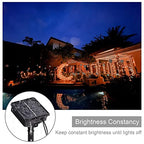 kemooie 2 Pack 100 LED Orange Solar Halloween Lights, 8 Twinkle Modes Waterproof Upgraded Solar Powered Fairy Lights, for Outdoor Garden Patio Christmas Halloween Decorations (Orange)