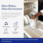Clean People Dishwasher Pods - Cuts Grease & Rinses Sparkling Clean - Residue-Free - Phosphate Free Dishwashing Pods - Fragrance Free, 120 Pack