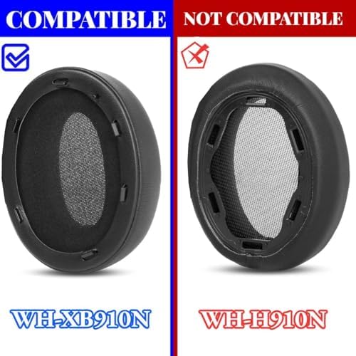 WH-XB910 Headset-YunYiYi Ear Pads Replacement Ear Cushions Compatible with Sony WH-XB910N XB910N Headset Earpads Headband Cover Parts (WH-XB910N)