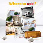 Utopia Home Humane Mouse Traps Indoor for Home (Pack of 4) - Brown Reusable Mice Traps for House Indoor - Pet Safe Mouse Trap Easy to Set, Quick, Effective, & Safe Rodent Trap