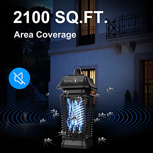 Bug Zapper Outdoor and Indoor 20W, Home4me Electric Mosquito Zapper 4000V High Powered with Switch, Waterproof Mosquito Trap Outdoor, Mosquito Killer, Fly Zapper for Backyard Patio Home