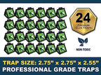 MaxGuard Bed Bug Traps (24 Traps) Non-Toxic Bed Bug Detection Traps. Detects, Traps, and Kills Bed Bugs and Crawling Insects Such as Spiders, Crickets, Cockroaches and Ants