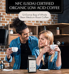 Lifeboost Coffee Hazelnut Ground Coffee - Low Acid Single Origin USDA Organic Coffee - Non-GMO Ground Coffee Beans Third Party Tested For Mycotoxins & Pesticides - 12 Ounces