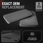 Speaker Grille Replacement Set, Left and Right Side - Compatible with 2002-2006 Toyota Camry - Rear Speaker Grille Cover, Gray - OEM 04007-521AA-B0