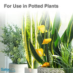 Safer Home SH5026-3SR Houseplant Sticky Stake Insect Traps for Indoor Plants - 48 Traps Included - Controls Aphids, Whiteflies, Fruit Flies, Fungus Gnats, and Other Insects