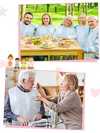 200 Pack Disposable Adult Bibs for Eating 14 x 24 Tie Back Single Use Clothes Protector for Elderly Water Resistant (White)